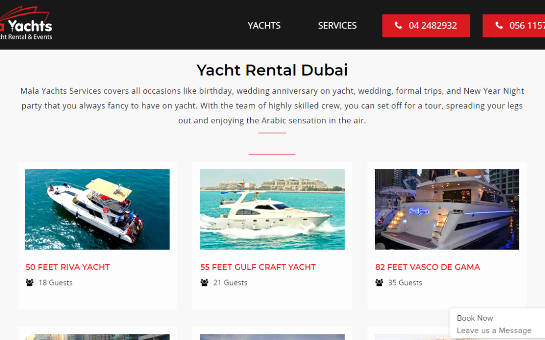 Website Mala Yachts