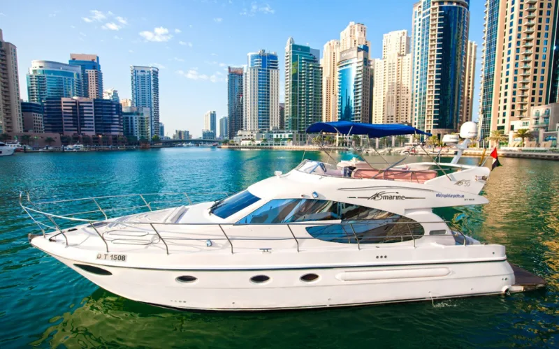 Aerial view of Al Shali Yacht highlighting its spacious multi-level decks