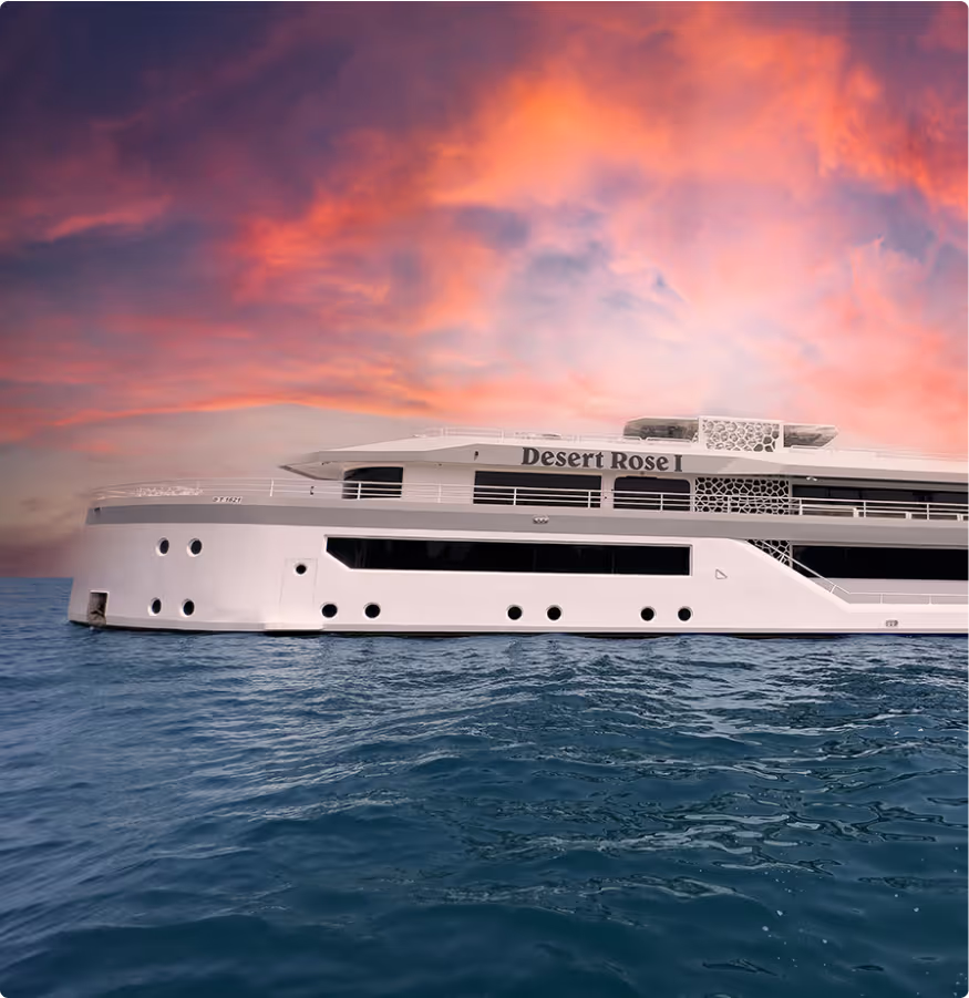 Luxury dhow cruise with dining and entertainment in Dubai Marina.