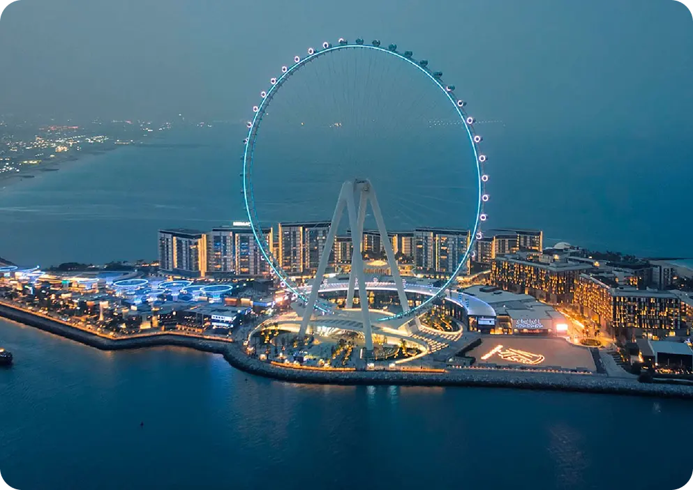 Bluewaters Island Yacht Cruising Route