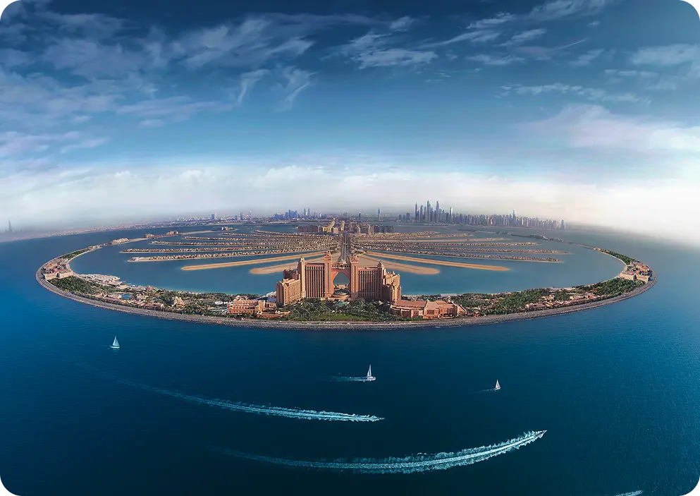 Atlantis & Palm Jumeirah Yacht Cruising Route