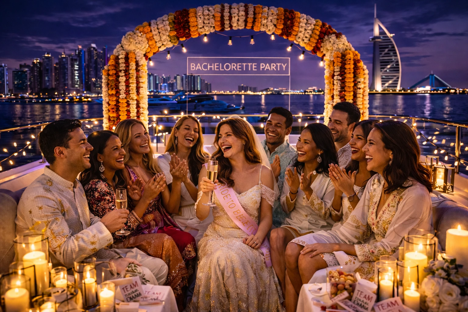 Bachelorette Party Celebration On A Yacht