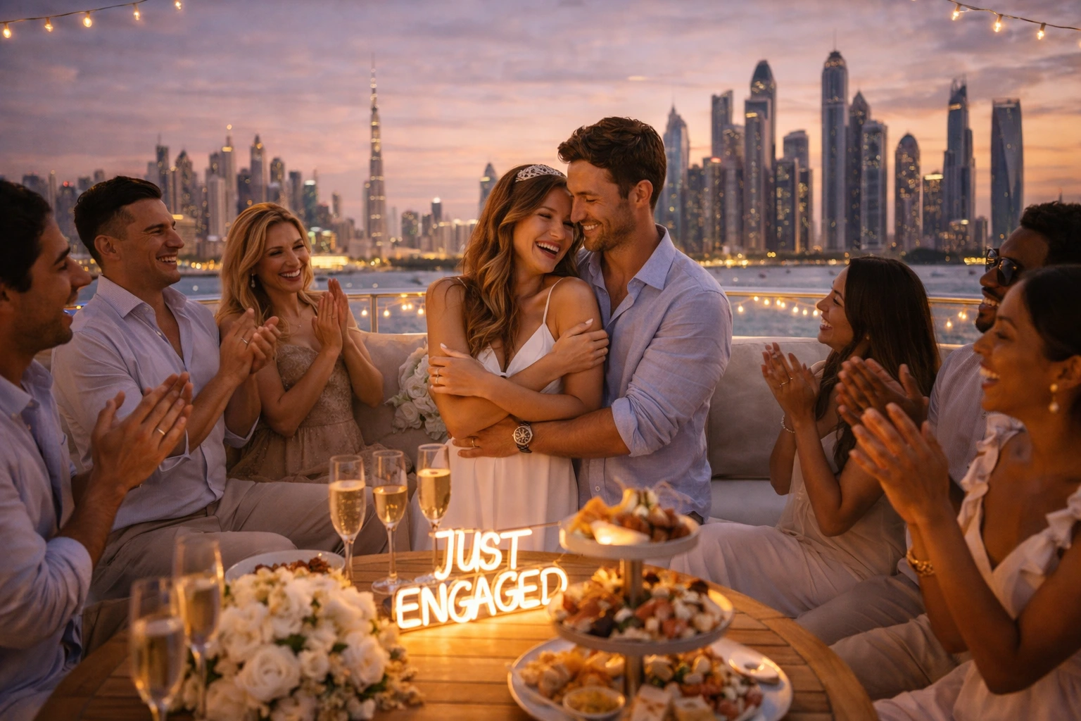 Engagement Celebration On A Yacht