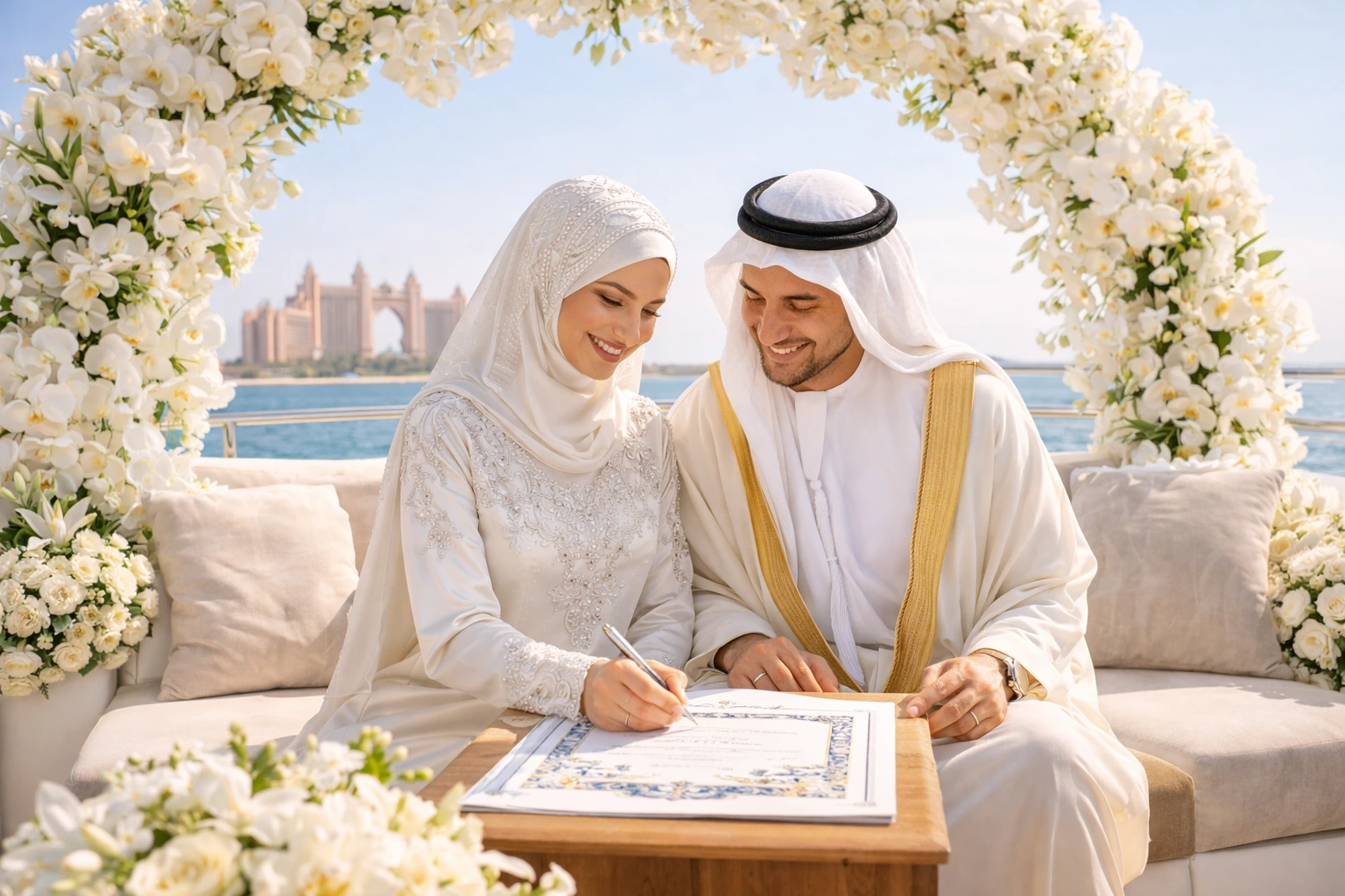 Nikkah Ceremony On A Yacht in Dubai